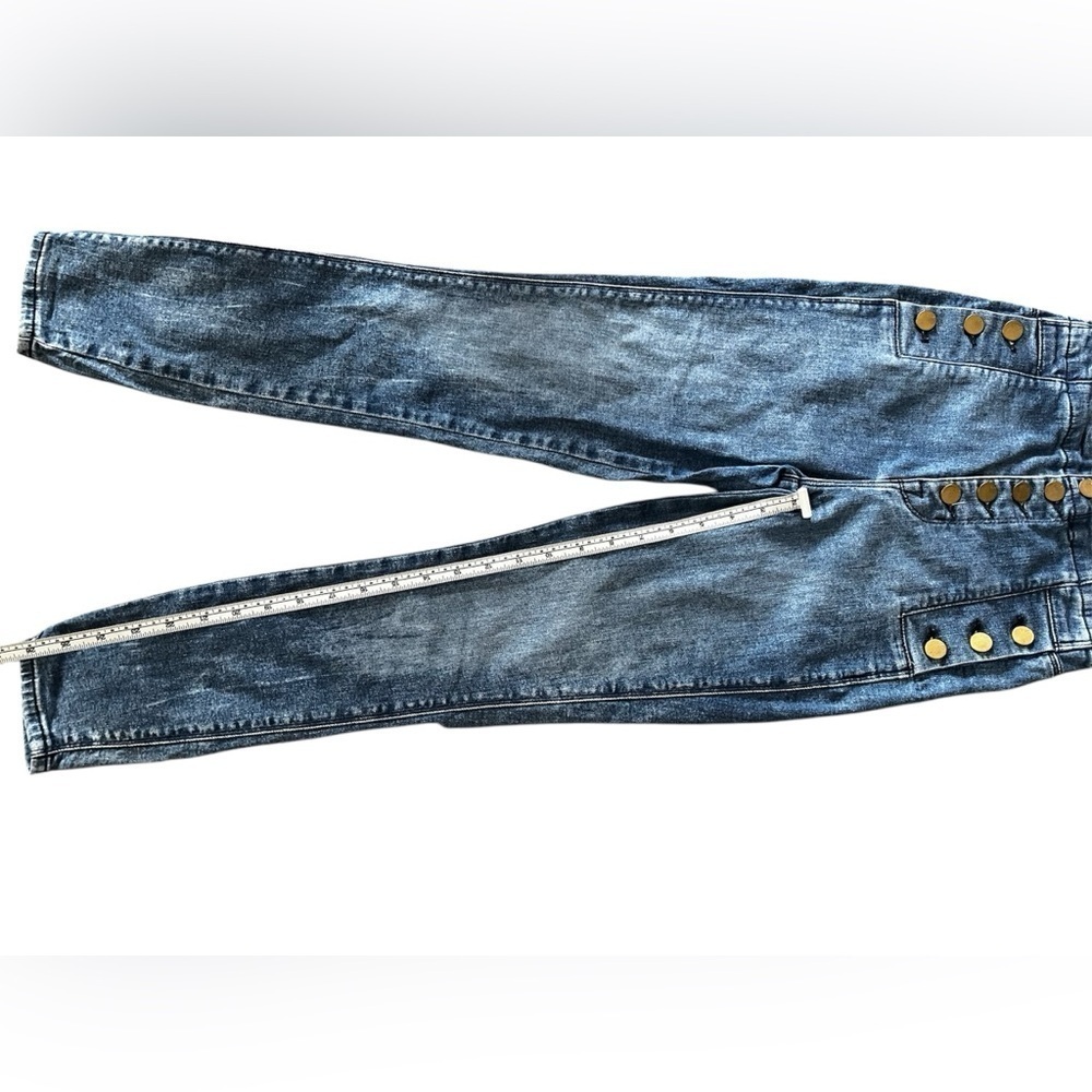 J Brand High-Waisted Sailor Button Jeans, Size [24], Blue Wash, Natasha - Picture 10 of 13